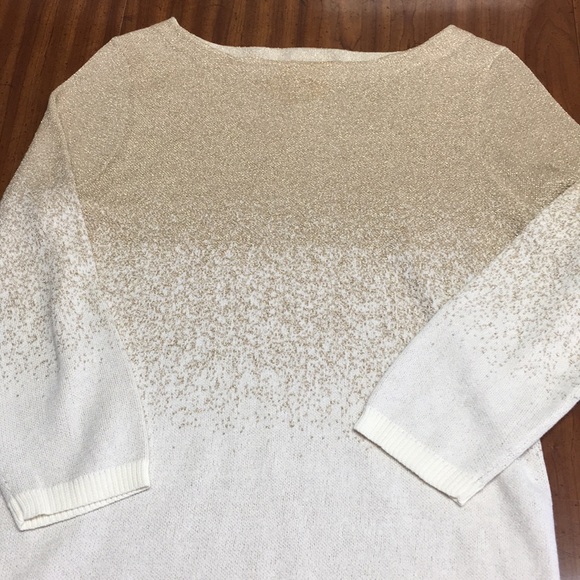 Ruby Rd glitter jeans & metallic gold sweater - Picture 3 of 8